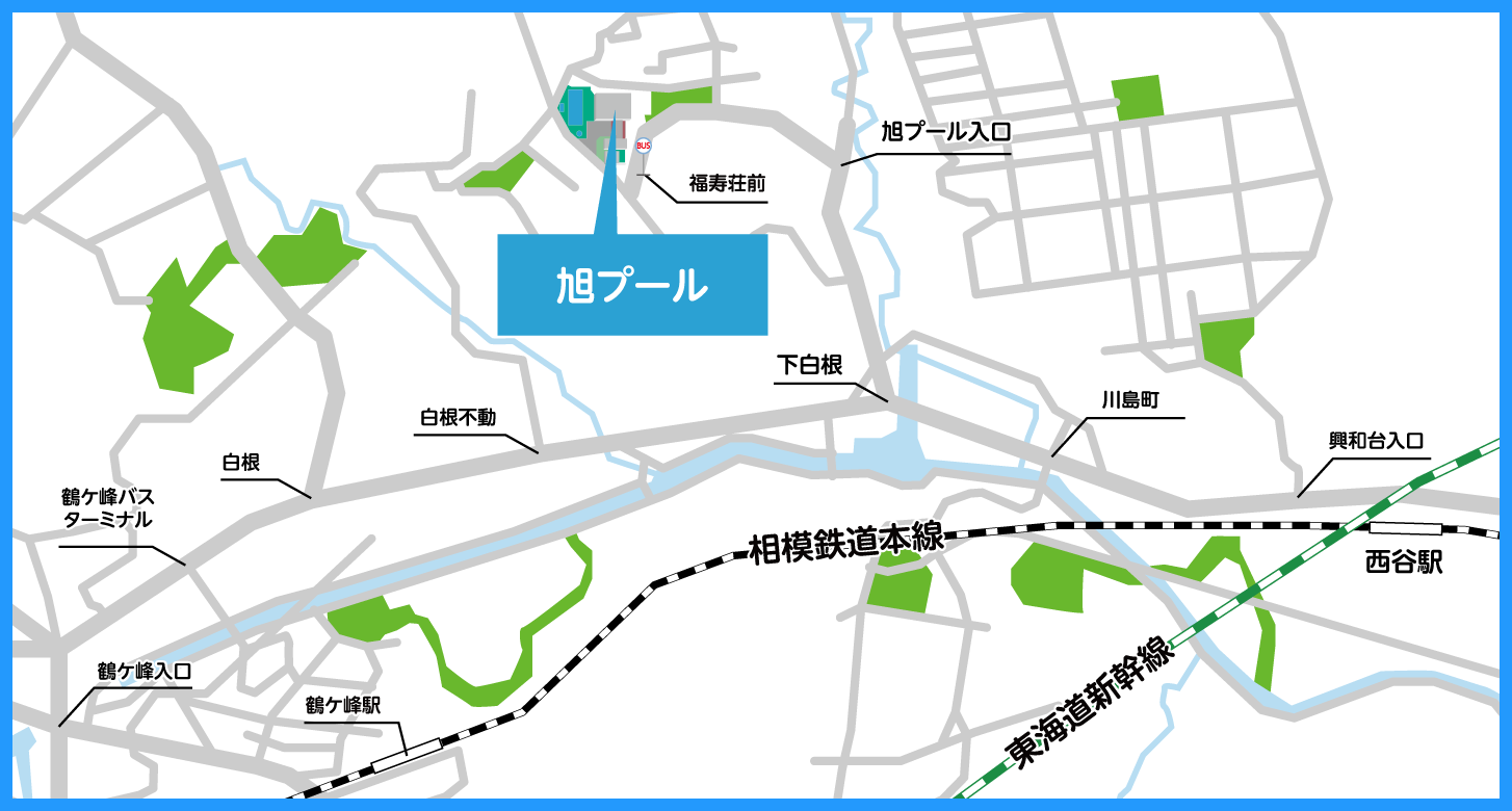 横浜市旭プール地図